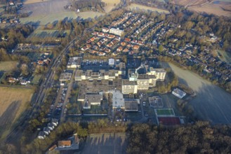 Aerial view, Berufsförderungswerk Hamm educational institution, Feldgarten housing estate,