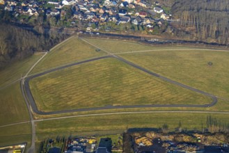Aerial view, Radbod road bike and roller sports training track, part of the Lippe Park, former