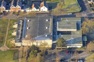 Aerial view, Sachsenhalle multi-purpose sports hall, Heessen district, Hamm, Ruhr area, North