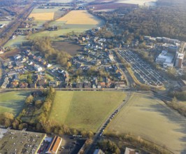 Aerial view, planned potential building areas between Vogelstraße, Ennigerweg and Ahlener Straße,