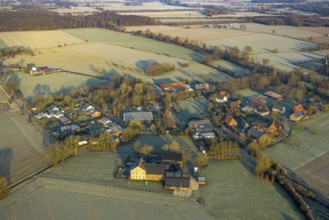 Aerial view, residential area, view of the district of Süddinker, housing estate Im Hagen,