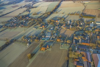 Aerial view, residential area, view of Süddinker district with St Joseph's Catholic Church and