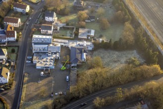 Aerial view, Galerie Mensing Ostendorfstraße, old Mensing site, Rhynern district, Hamm, Ruhr area,