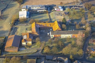 Aerial view, Strüverhof non-profit organisation, residential area housing estate Unterallen,