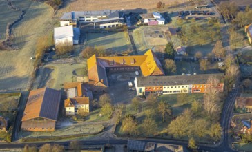 Aerial view, Strüverhof non-profit organisation, residential area housing estate Unterallen,