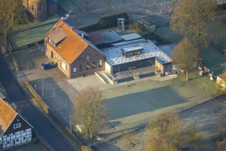 Aerial view, shooting hall St. Hubertus Schützenbruderschaft Süddinker 1826 e.V., district of