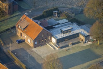 Aerial view, shooting hall St. Hubertus Schützenbruderschaft Süddinker 1826 e.V., district of