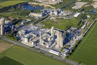 Aerial photo, Erwitte, Portland Cement, lime mining, North Rhine-Westphalia, Germany