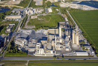 Aerial photo, Erwitte, Portland Cement, lime mining, North Rhine-Westphalia, Germany