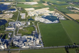 Aerial photo, Erwitte, Portland Cement, lime mining, North Rhine-Westphalia, Germany