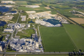 Aerial photo, Erwitte, Portland Cement, lime mining, North Rhine-Westphalia, Germany