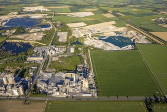 Aerial photo, Erwitte, Portland Cement, lime mining, North Rhine-Westphalia, Germany