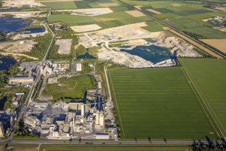 Aerial photo, Erwitte, Portland Cement, lime mining, North Rhine-Westphalia, Germany