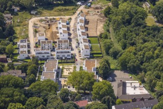 Aerial view, new housing estate single-family houses, An der Zechenbahn and Zur Alten Ziegelei,