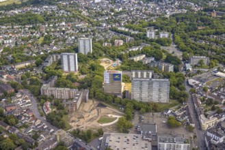 Aerial view, central mosque Duisburg-Marxloh, Marxloh, Duisburg, Ruhr area, North Rhine-Westphalia,
