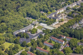Aerial view, Europaschule Krupp Gymnasium and Rudolf-Römer-Sternwarte, Heinrich-Heine-Gesamtschule