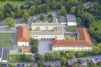 Aerial view, St. George's - The British International School Düsseldorf Rhein-Ruhr with football