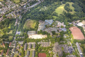 Aerial view, Duisburg South School Centre, Am Ziegelkamp wasteland, SV OG Duisburg Wanheim sports