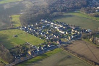 Aerial view, Heidhof housing estate, residential area Zum Heideblick and An der Waldemei,