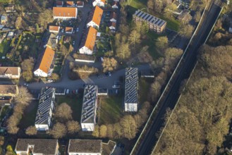 Aerial view, Wiescherhöfen housing estate is a miners' and colliery housing estate on Robertstraße,