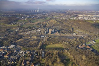 Aerial view, CreativRevier Hamm, hammerhead tower at the former Ost Heinrich Robert colliery,