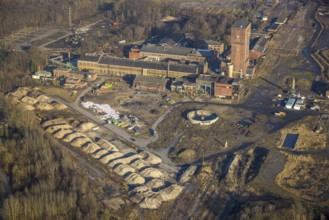 Aerial view, CreativRevier Hamm, hammerhead tower at the former Ost Heinrich Robert colliery,