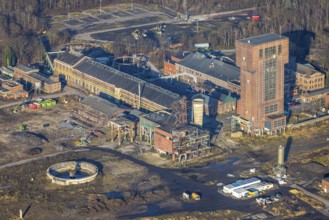 Aerial view, CreativRevier Hamm, hammerhead tower at the former Ost Heinrich Robert colliery,