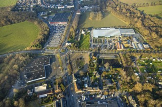 Aerial view, Planned commercial area Münsterstraße opposite Kaufland, north of the Bintig garden