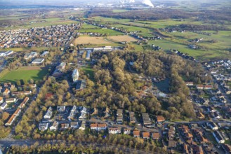 Aerial view, Maximilianpark leisure park, Uentrop, Hamm, Ruhr area, North Rhine-Westphalia, Germany