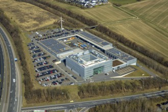 Aerial photo, T3E Logistik GmbH Logistikdienst and ENERVIE - Südwestfalen Energie und Wasser AG, on
