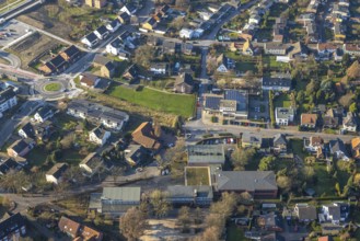Aerial view, planned local transport connection with stop in Westtünnen, construction site at