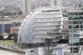 City Hall, London, England, Great Britain, Modern building with round glass façade, known as City