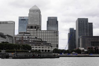 London, England, Great Britain, Europe, Urban cityscape with modern skyscrapers and a vibrant