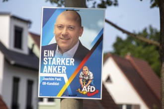 Election poster of Joachim Paul (AfD) in Ludwigshafen. The city's election committee has refused