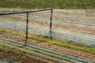 The installation Wind Carpet by Kotoaki Asano, 12th international wind art festival 2025, landscape