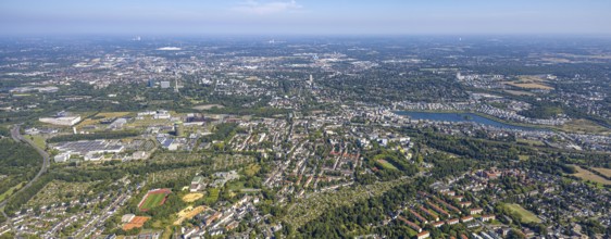 Aerial view, Phoenix-West, Phoenix-East, Phoenix Lake, Hörde, former steelworks site, Dortmund,