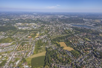 Aerial view, Phoenix-West, Phoenix-East, Phoenix Lake, Hörde, former steelworks site, Dortmund,