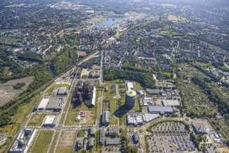 Aerial view, Phoenix-West, Phoenix-East, Phoenix Lake, Hörde, former steelworks site, Dortmund,