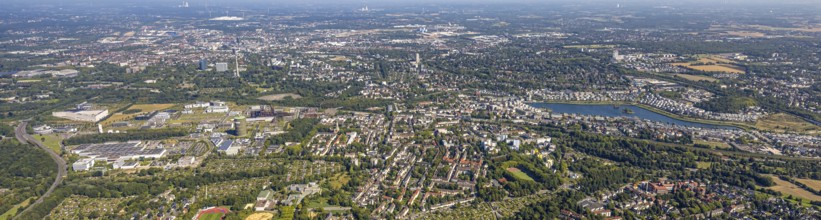 Aerial view, Phoenix-West, Phoenix-East, Phoenix Lake, Hörde, former steelworks site, Dortmund,