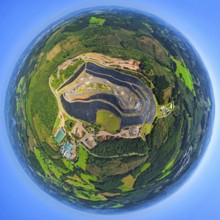 Aerial photograph, Olpe landfill site of Olper Entsorgungszentrum GmbH & Co. KG, forest area,