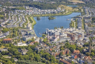 Aerial view, Phoenix-West, Phoenix-East, Phoenix Lake, Hörde, former steelworks site, Dortmund,