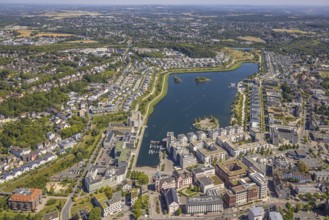 Aerial view, Phoenix-West, Phoenix-East, Phoenix Lake, Hörde, former steelworks site, Dortmund,