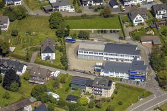 Aerial photo, THW Regional Centre Olpe Drolshagen, Federal Agency for Technical Relief,