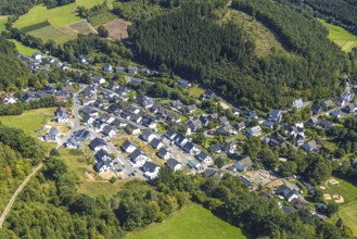 Aerial view, Stachelau district, Stachlau development area, Köhlerweg, Am Stachlauer Berg,