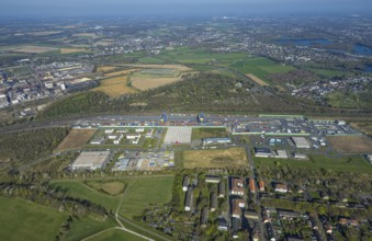 Aerial view, duisport, logport III Hohenbudberg, logport 3, industrial estate with Anssems.com