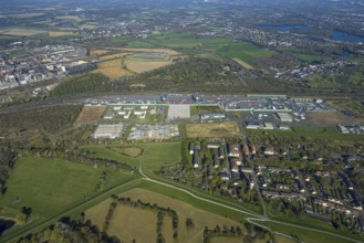 Aerial view, duisport, logport III Hohenbudberg, logport 3, industrial estate with Anssems.com