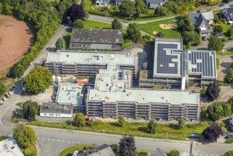 Aerial view, August-Macke-Schulzentrum, St. Walburga catholic secondary school and St. Walburga