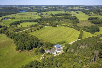 Aerial view, social institution meeting centre Haus Petra in Johanneswerk Wohnverbund Oberes