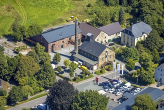 Aerial view, historical distillery Rönsahl, sight, Rönsahl, Kierspe, Sauerland, North