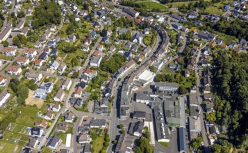 Aerial view, residential area Kölner Straße federal road B237 between Am Knapp and Hammerkamp, Carl